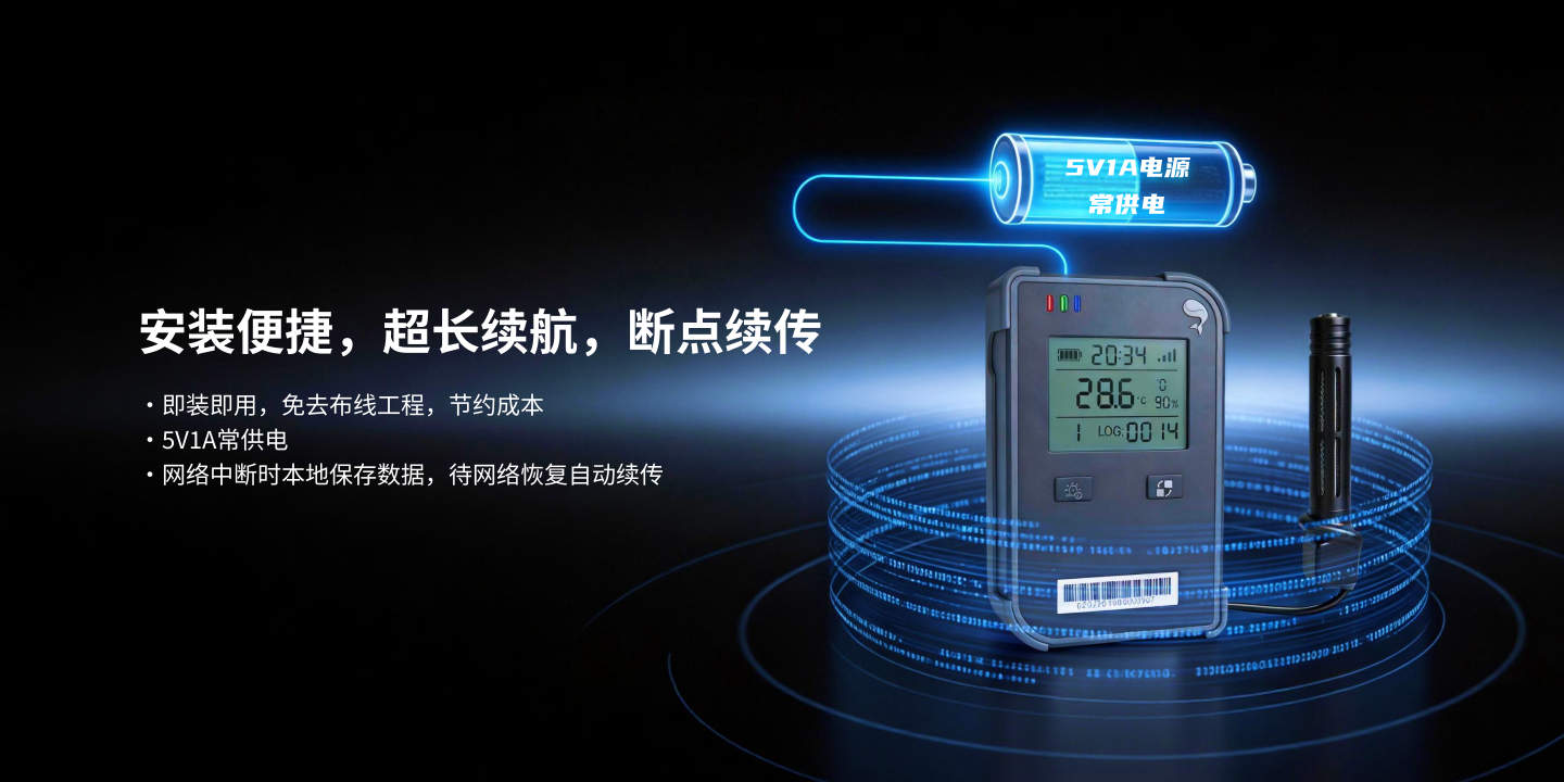 溫度、濕度、二氧化碳三合一探頭，鯨鏢系列可視數據采集傳感器、遠程監控鯨云平臺