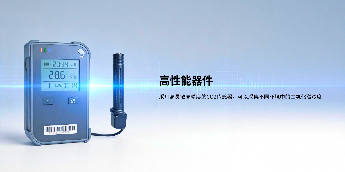 溫度、濕度、二氧化碳三合一探頭，鯨鏢系列可視數據采集傳感器、遠程監控鯨云平臺